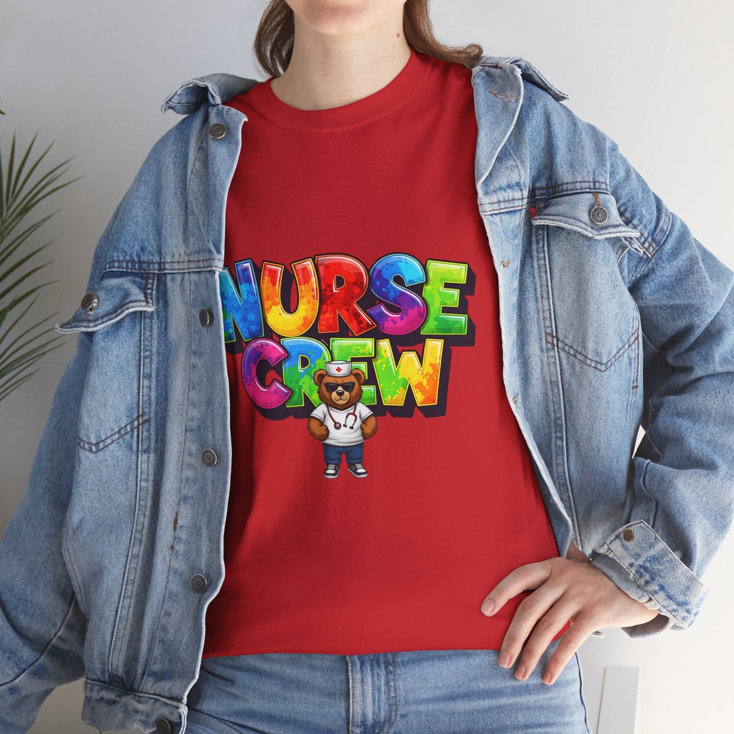 Nurse Crew Graphic Tee — Colorful Cartoon Nurse Appreciation Shirt
