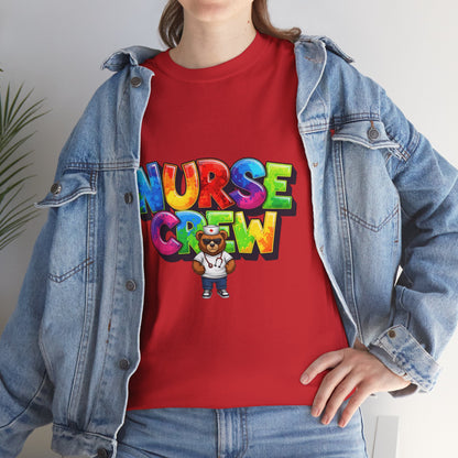 Nurse Crew Graphic Tee — Colorful Cartoon Nurse Appreciation Shirt
