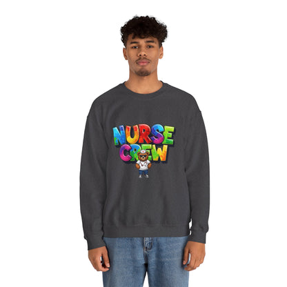 Nurse Crew Sweatshirt — 'NURSE CREW' Graphic Pullover for Healthcare Professionals