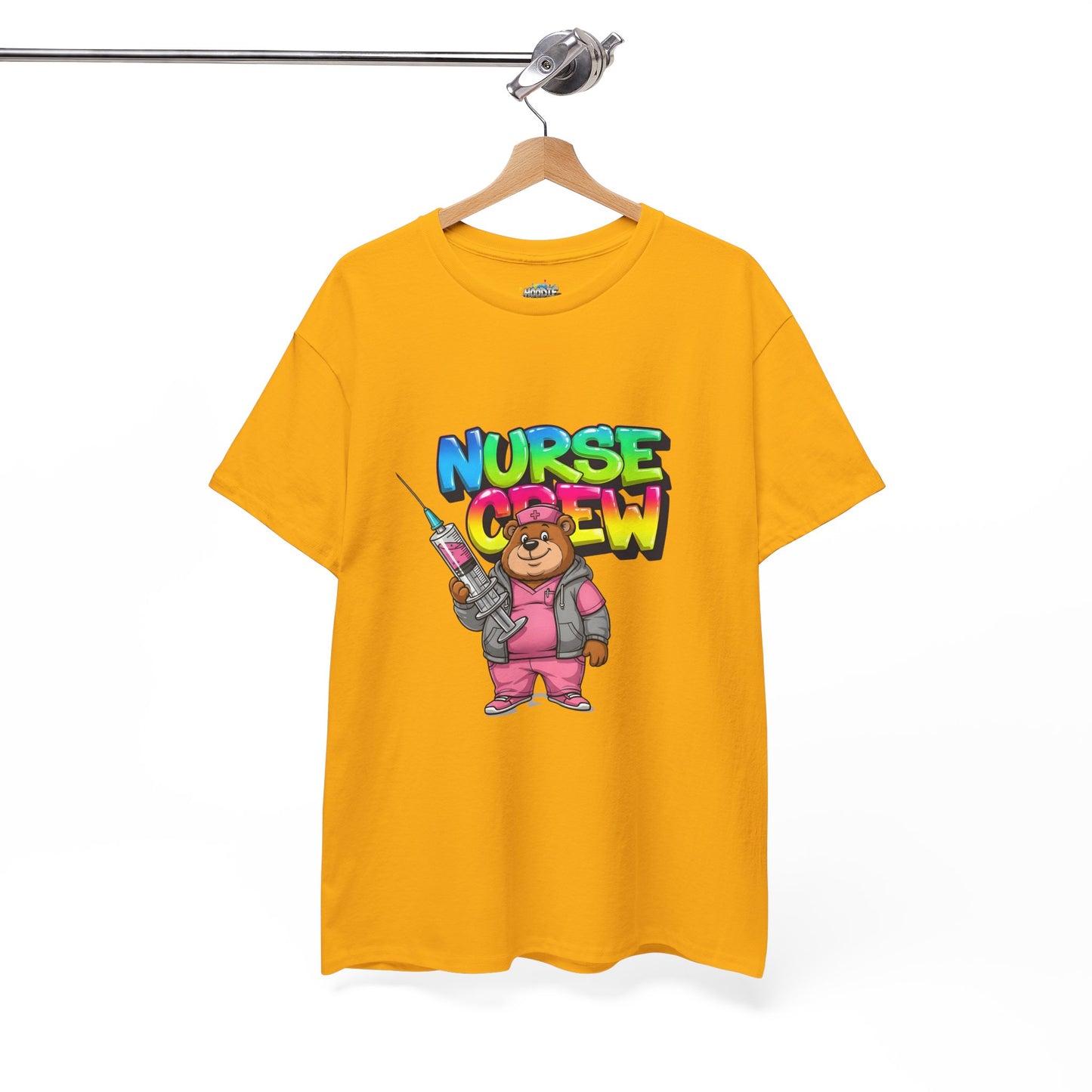 Nurse Crew T-Shirt — Cute Cartoon Nurse Bear Graphic Tee
