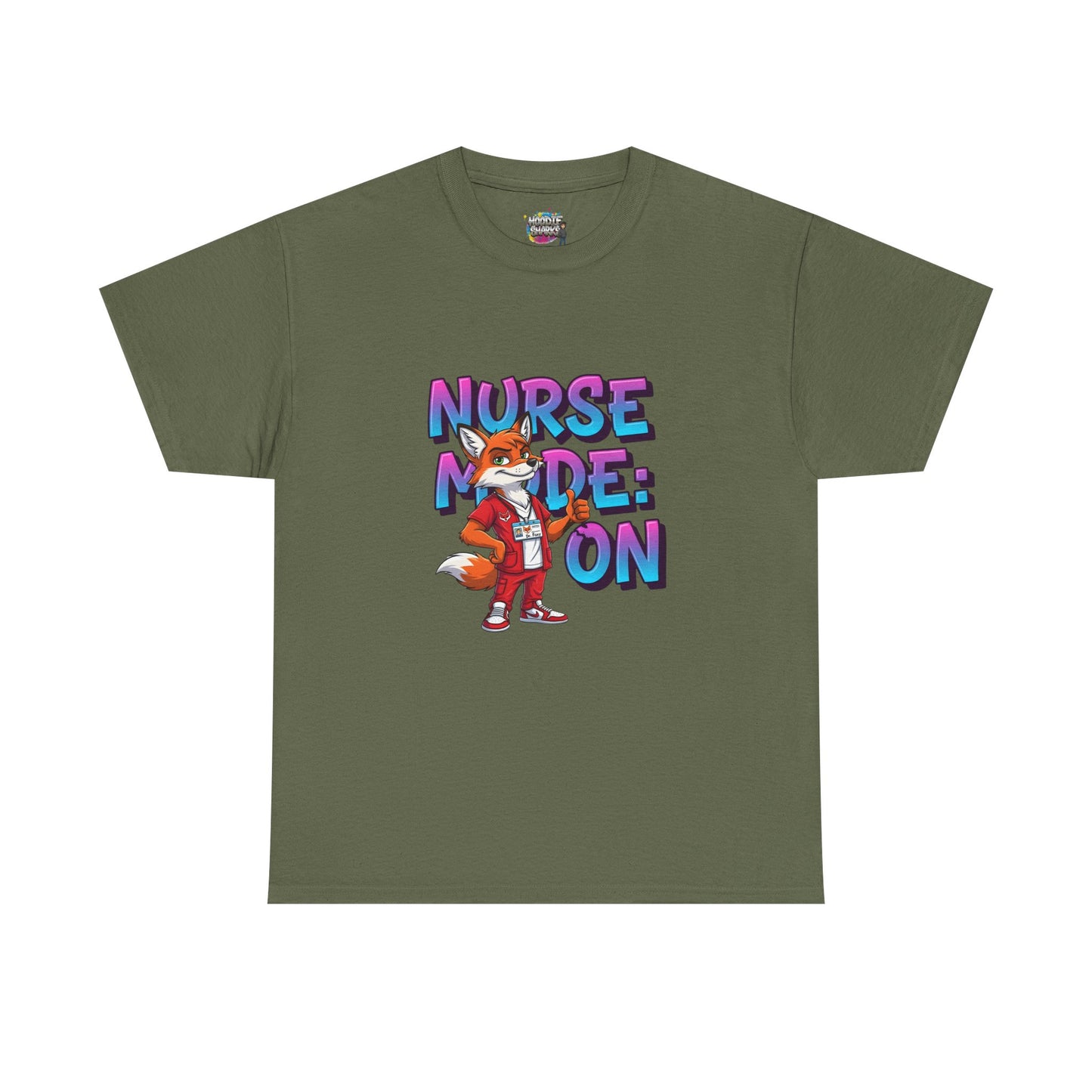 Nurse Mode On T‑Shirt — Cute Fox Nurse Graphic Tee for Nurses & Nursing Students