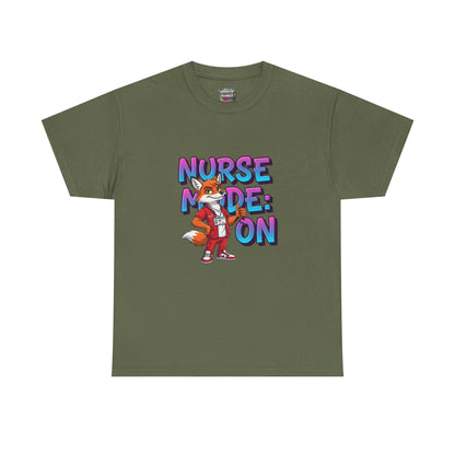 Nurse Mode On T‑Shirt — Cute Fox Nurse Graphic Tee for Nurses & Nursing Students