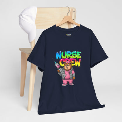 Nurse Crew T-Shirt — Cute Cartoon Nurse Bear Graphic Tee