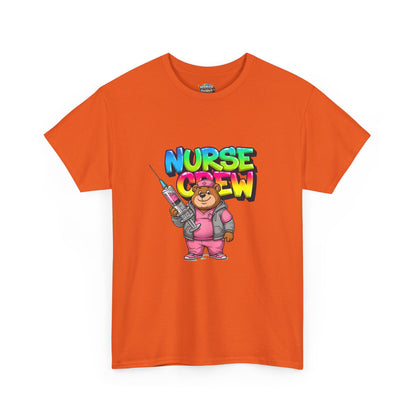 Nurse Crew T-Shirt — Cute Cartoon Nurse Bear Graphic Tee