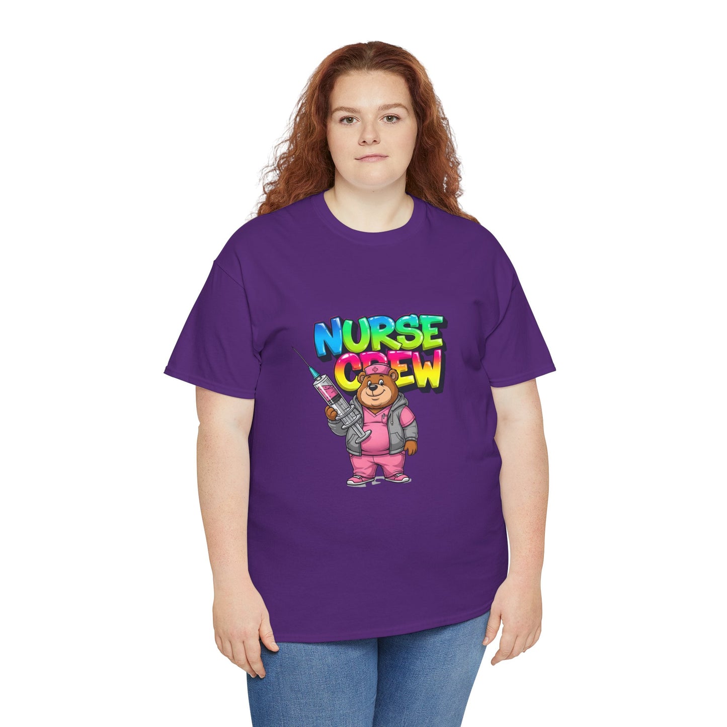 Nurse Crew T-Shirt — Cute Cartoon Nurse Bear Graphic Tee