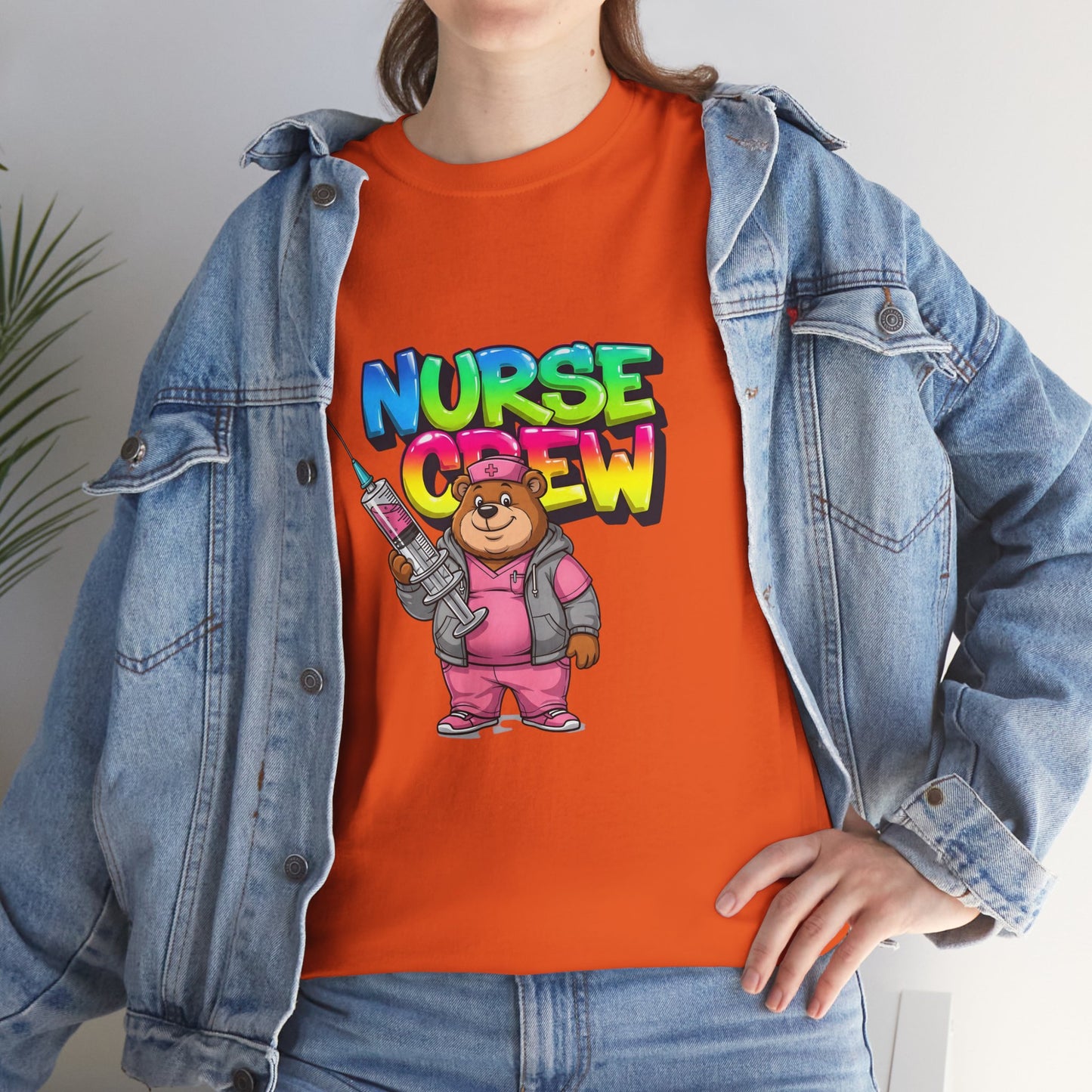 Nurse Crew T-Shirt — Cute Cartoon Nurse Bear Graphic Tee