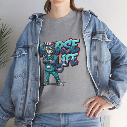 Unisex Nurse Life Graphic Tee — Cool Cartoon Nurse Design