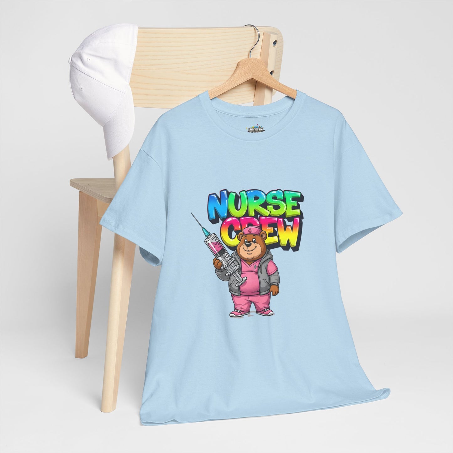 Nurse Crew T-Shirt — Cute Cartoon Nurse Bear Graphic Tee