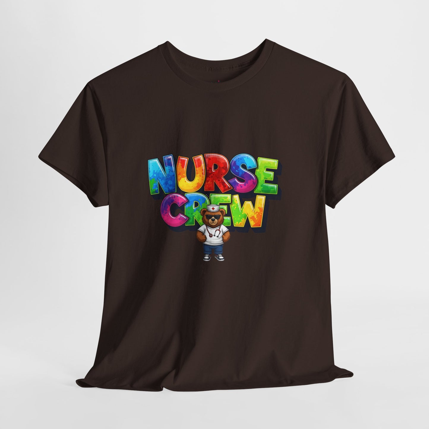 Nurse Crew Graphic Tee — Colorful Cartoon Nurse Appreciation Shirt