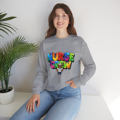Nurse Crew Sweatshirt — 'NURSE CREW' Graphic Pullover for Healthcare Professionals