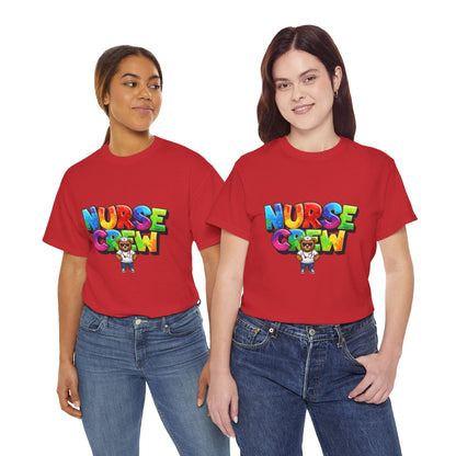 Nurse Crew Graphic Tee — Colorful Cartoon Nurse Appreciation Shirt