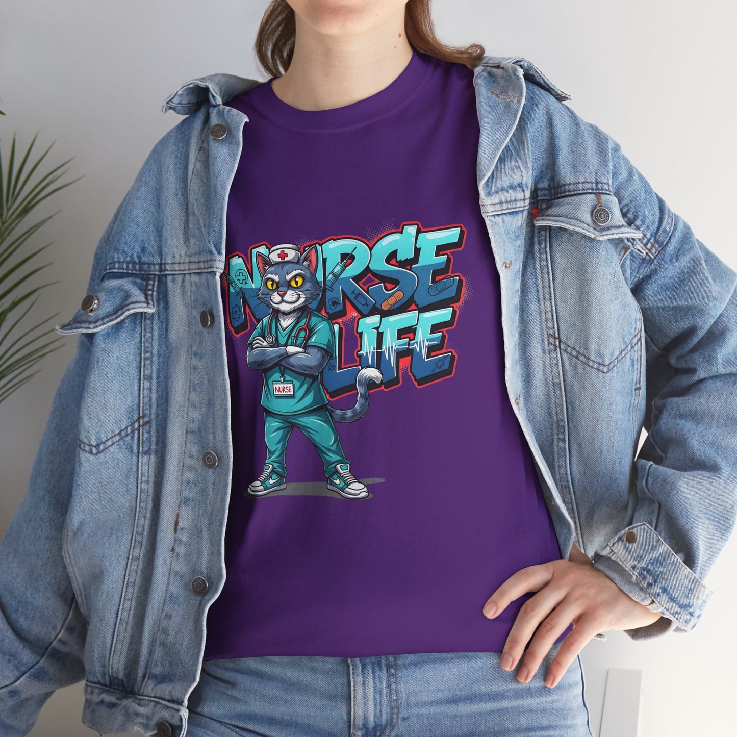 Unisex Nurse Life Graphic Tee — Cool Cartoon Nurse Design