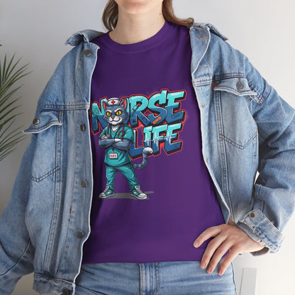 Unisex Nurse Life Graphic Tee — Cool Cartoon Nurse Design