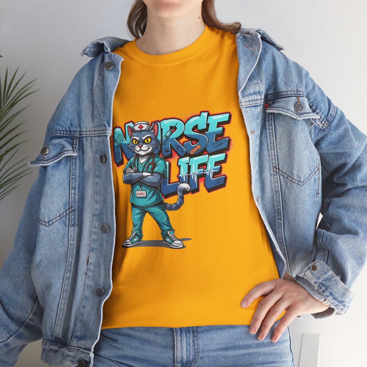 Unisex Nurse Life Graphic Tee — Cool Cartoon Nurse Design