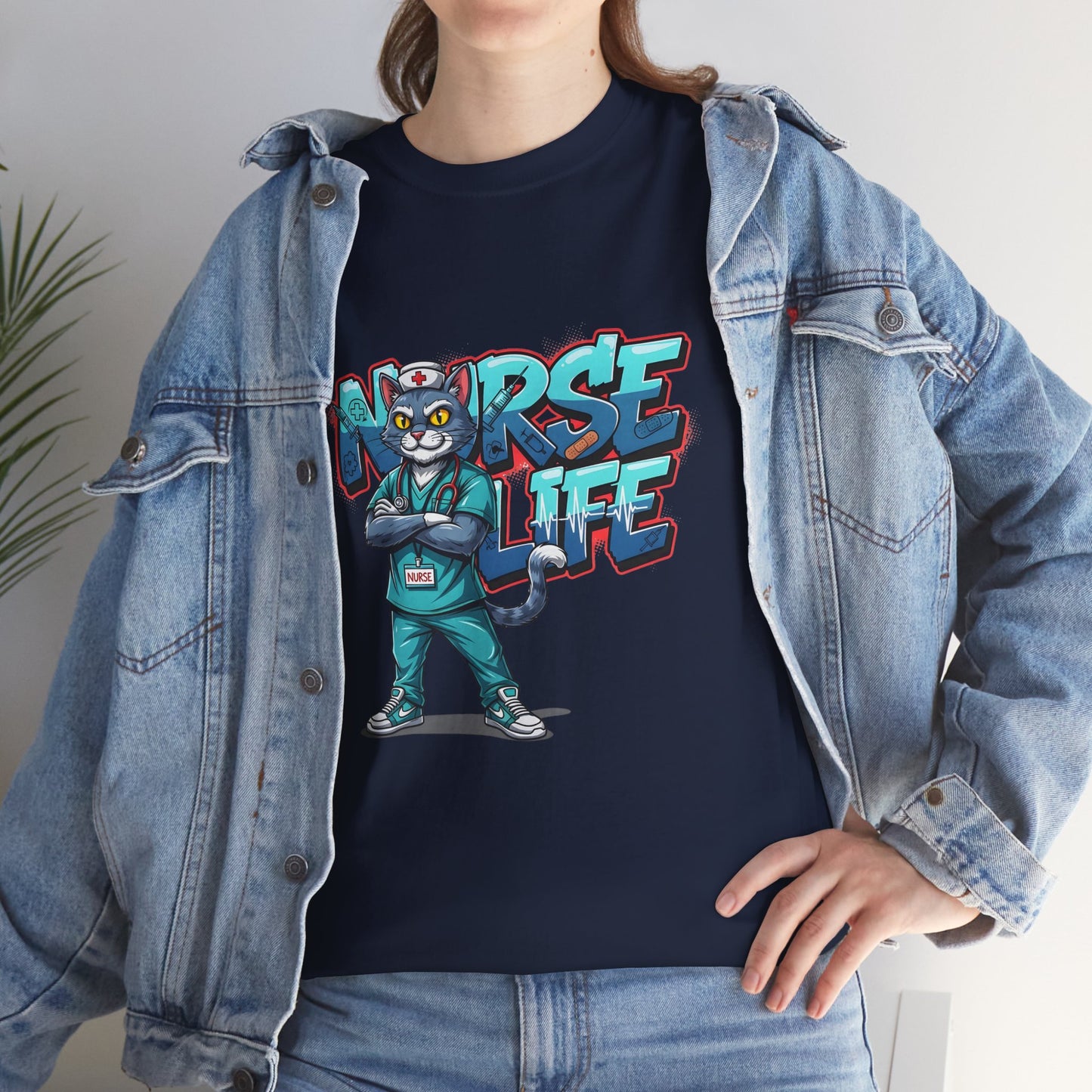 Unisex Nurse Life Graphic Tee — Cool Cartoon Nurse Design