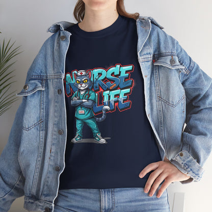 Unisex Nurse Life Graphic Tee — Cool Cartoon Nurse Design