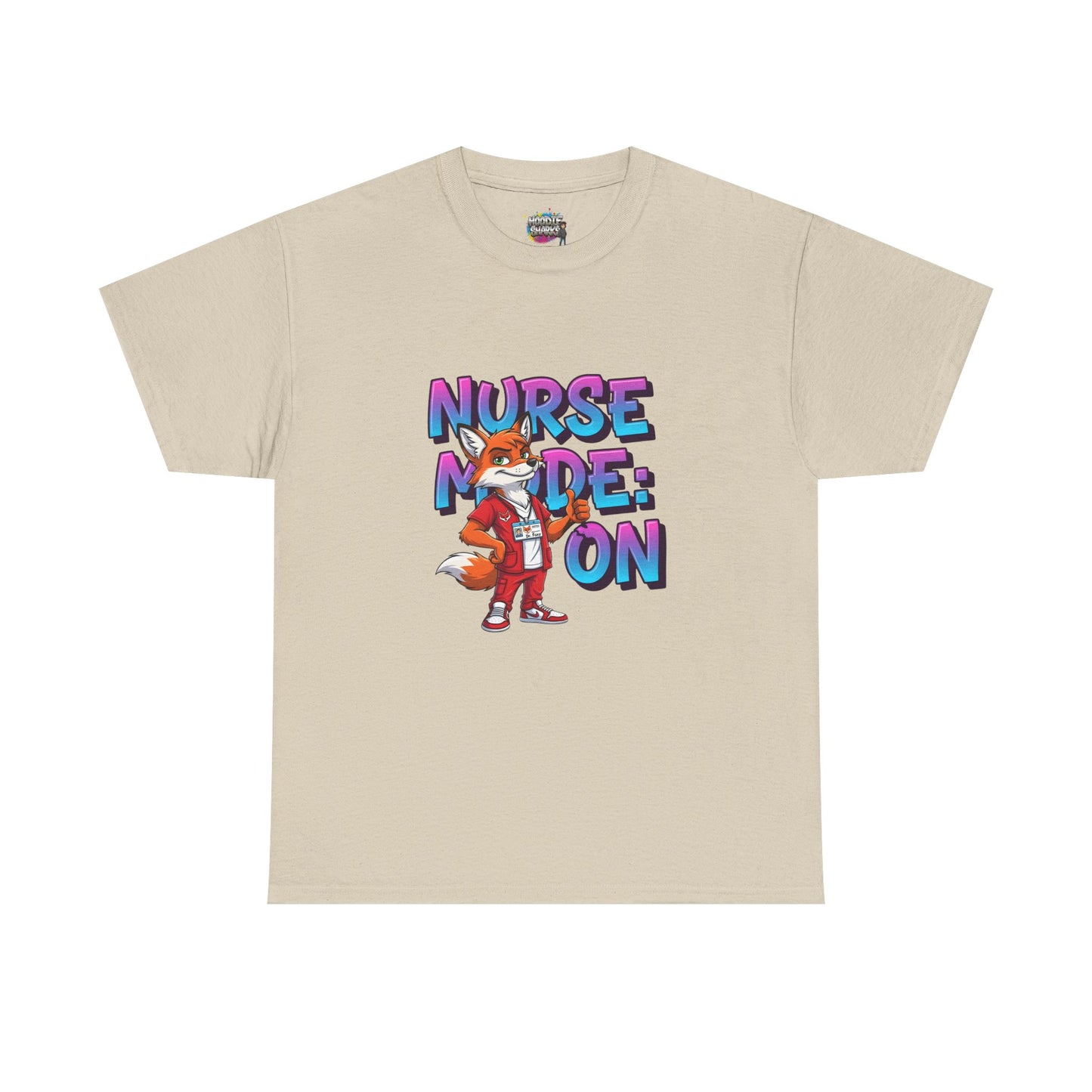 Nurse Mode On T‑Shirt — Cute Fox Nurse Graphic Tee for Nurses & Nursing Students