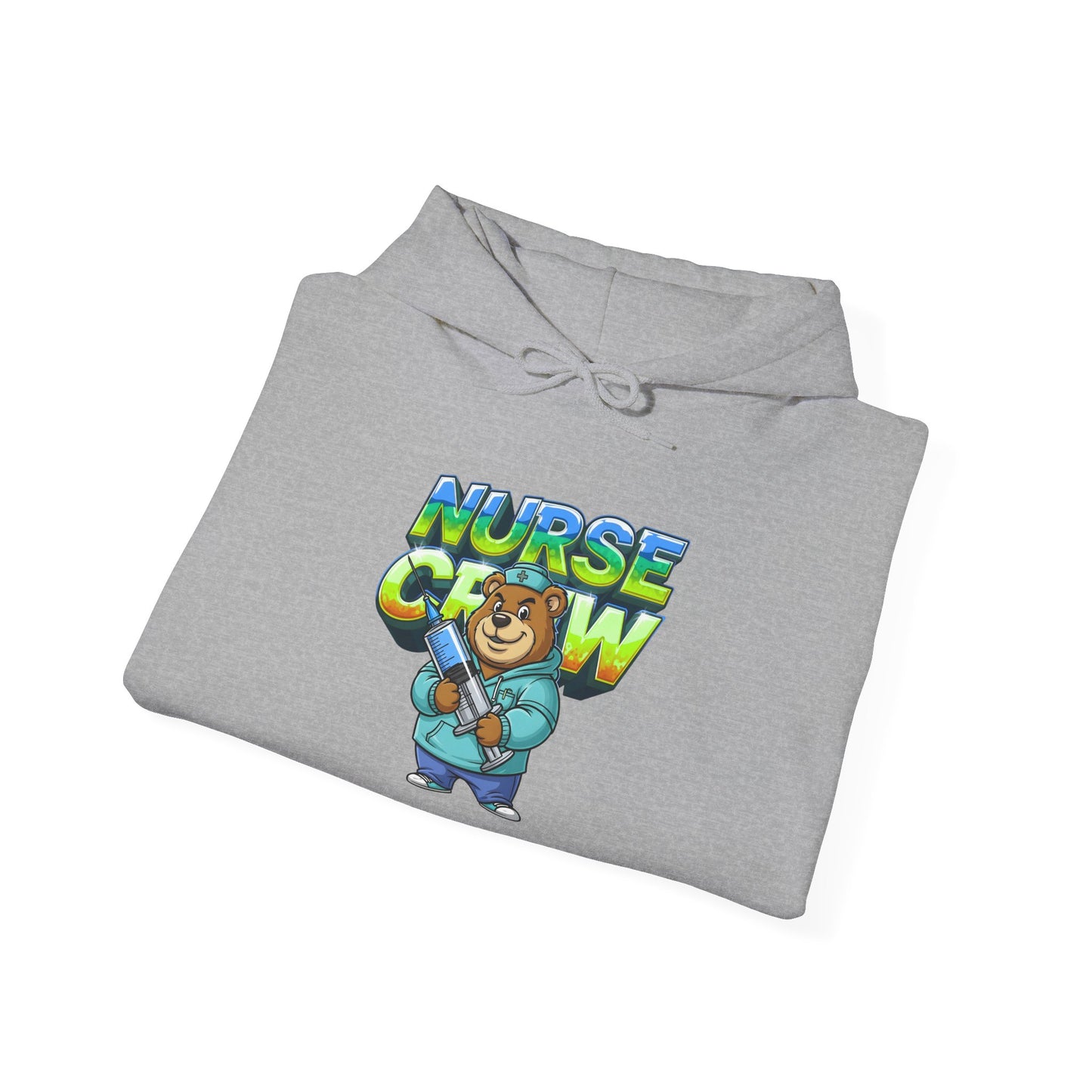 Unisex Nurse Crew Hoodie — Cute Bear Nurse Graphic Pullover