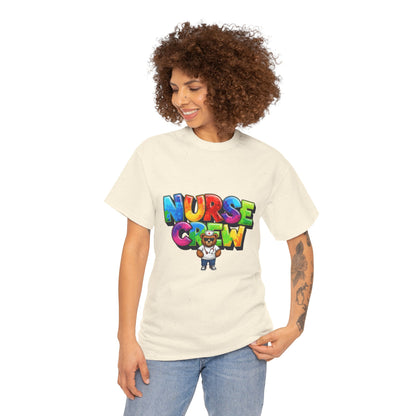 Nurse Crew Graphic Tee — Colorful Cartoon Nurse Appreciation Shirt