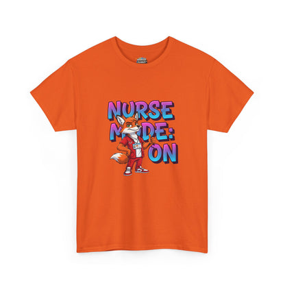 Nurse Mode On T‑Shirt — Cute Fox Nurse Graphic Tee for Nurses & Nursing Students