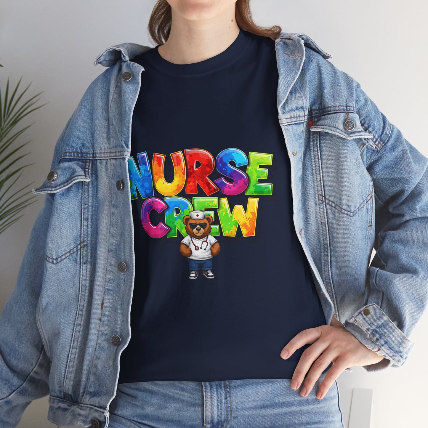 Nurse Crew Graphic Tee — Colorful Cartoon Nurse Appreciation Shirt
