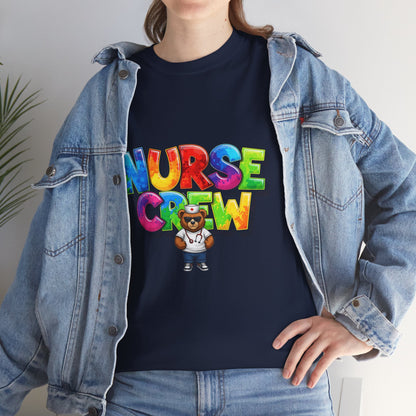 Nurse Crew Graphic Tee — Colorful Cartoon Nurse Appreciation Shirt
