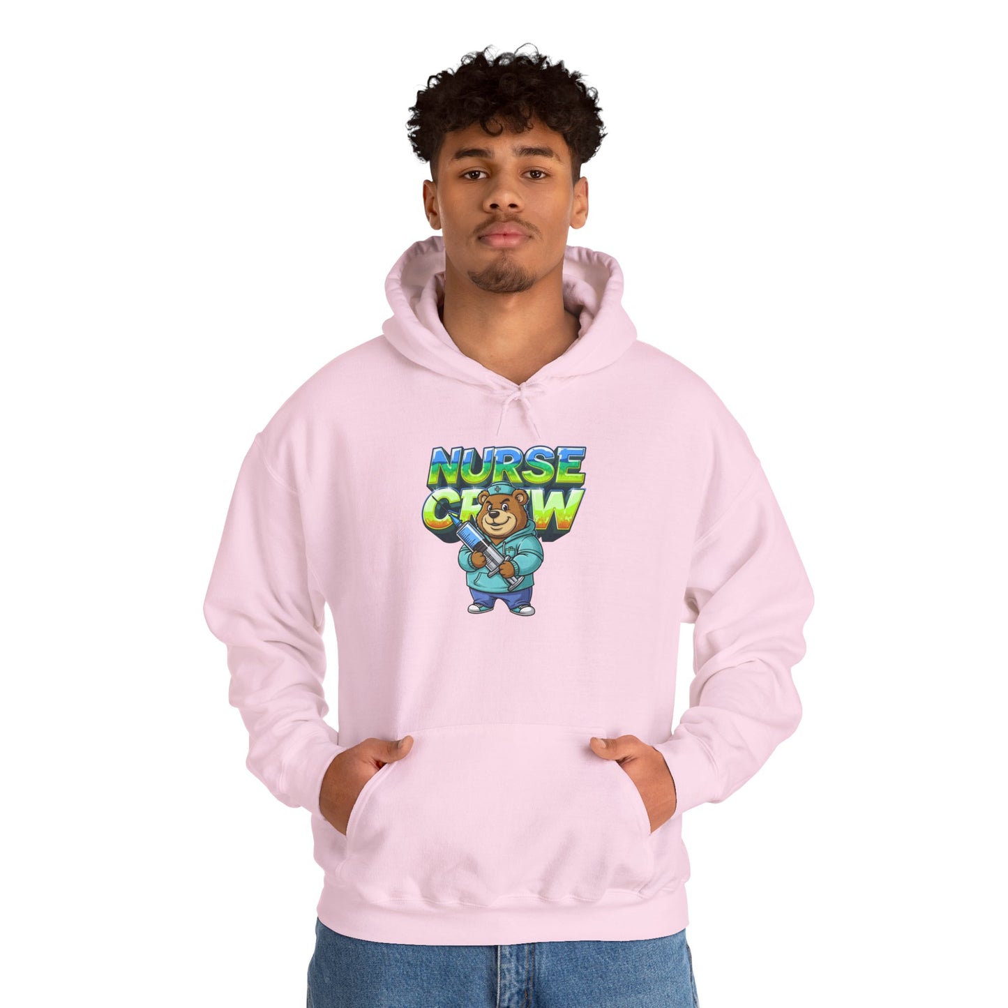 Unisex Nurse Crew Hoodie — Cute Bear Nurse Graphic Pullover