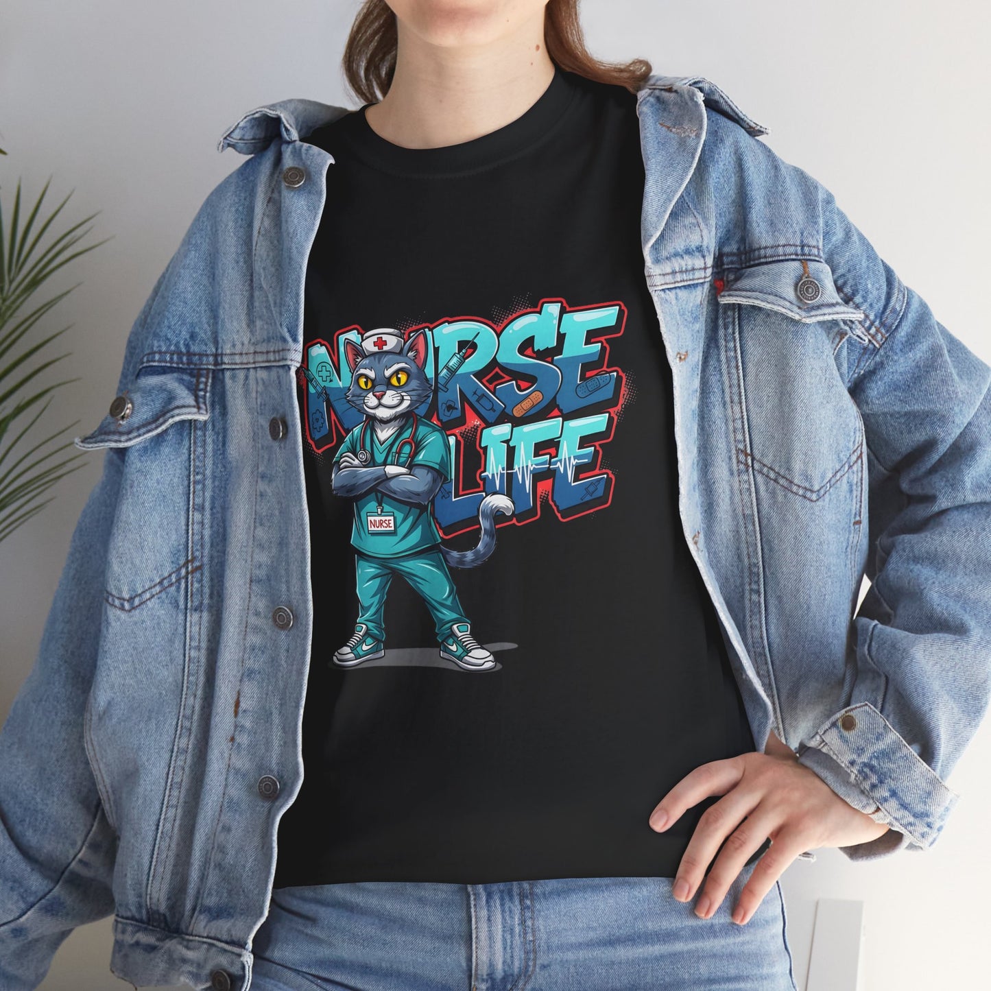 Unisex Nurse Life Graphic Tee — Cool Cartoon Nurse Design