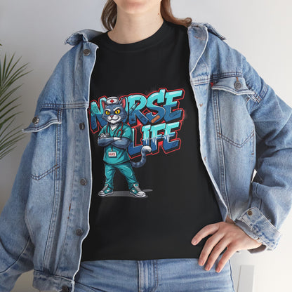 Unisex Nurse Life Graphic Tee — Cool Cartoon Nurse Design