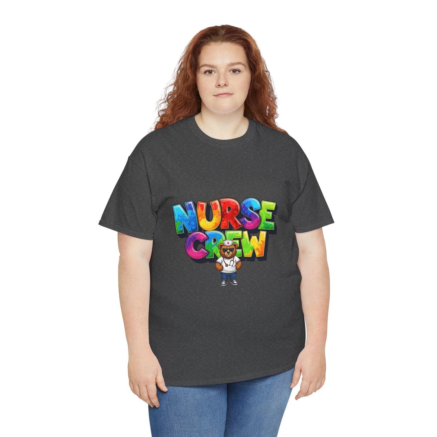 Nurse Crew Graphic Tee — Colorful Cartoon Nurse Appreciation Shirt