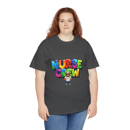 Nurse Crew Graphic Tee — Colorful Cartoon Nurse Appreciation Shirt
