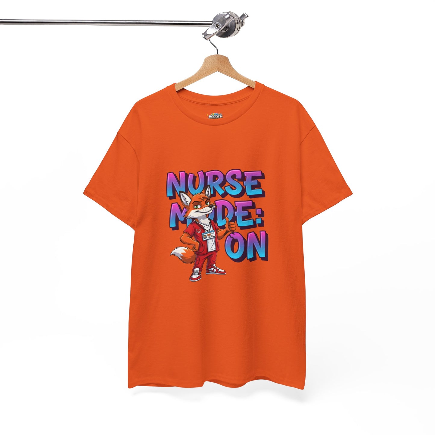 Nurse Mode On T‑Shirt — Cute Fox Nurse Graphic Tee for Nurses & Nursing Students