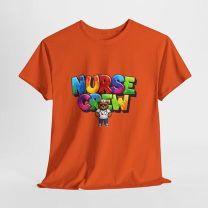Nurse Crew Graphic Tee — Colorful Cartoon Nurse Appreciation Shirt
