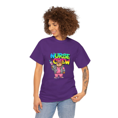 Nurse Crew T-Shirt — Cute Cartoon Nurse Bear Graphic Tee
