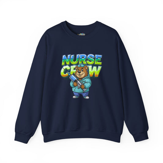 Nurse Crew Sweatshirt — Cute Bear Nurse Graphic Pullover