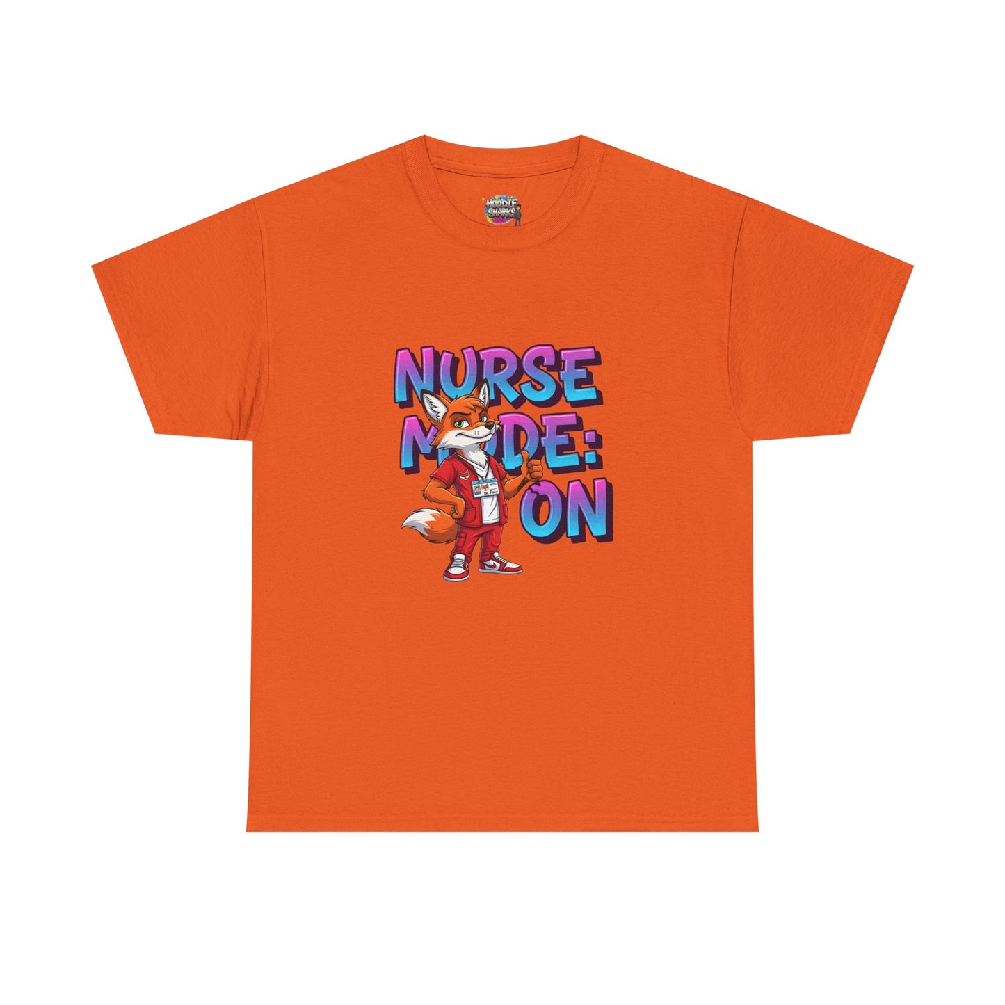 Nurse Mode On T‑Shirt — Cute Fox Nurse Graphic Tee for Nurses & Nursing Students