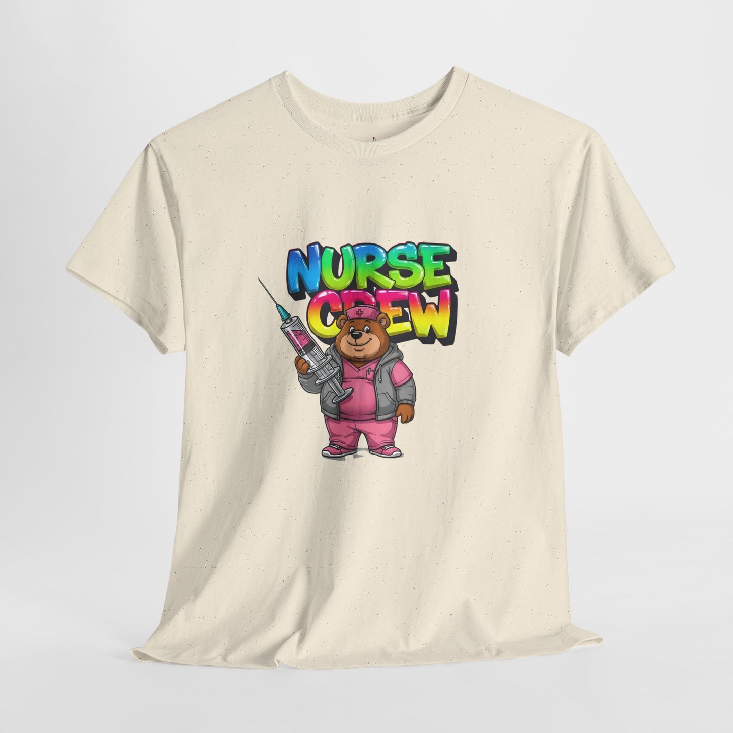 Nurse Crew T-Shirt — Cute Cartoon Nurse Bear Graphic Tee