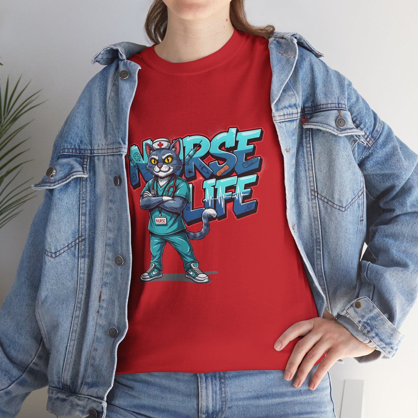 Unisex Nurse Life Graphic Tee — Cool Cartoon Nurse Design