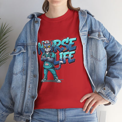 Unisex Nurse Life Graphic Tee — Cool Cartoon Nurse Design