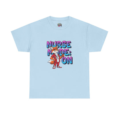 Nurse Mode On T‑Shirt — Cute Fox Nurse Graphic Tee for Nurses & Nursing Students