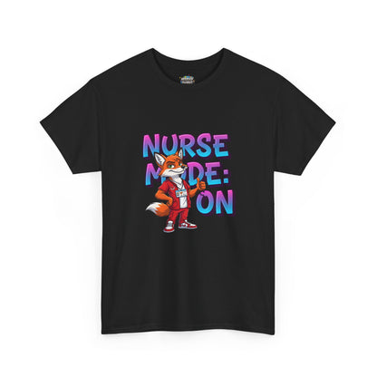 Nurse Mode On T‑Shirt — Cute Fox Nurse Graphic Tee for Nurses & Nursing Students