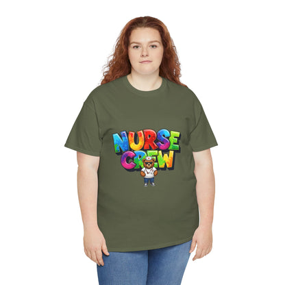 Nurse Crew Graphic Tee — Colorful Cartoon Nurse Appreciation Shirt