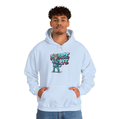 Unisex Nurse Life Hoodie — Cute Cartoon Nurse Graphic Pullover