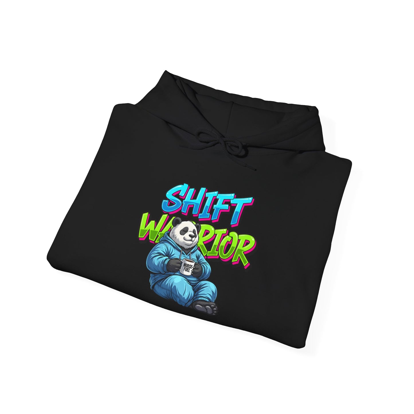 Unisex Shift Warrior Nurse Hoodie — Cute Sleeping Panda Crew
