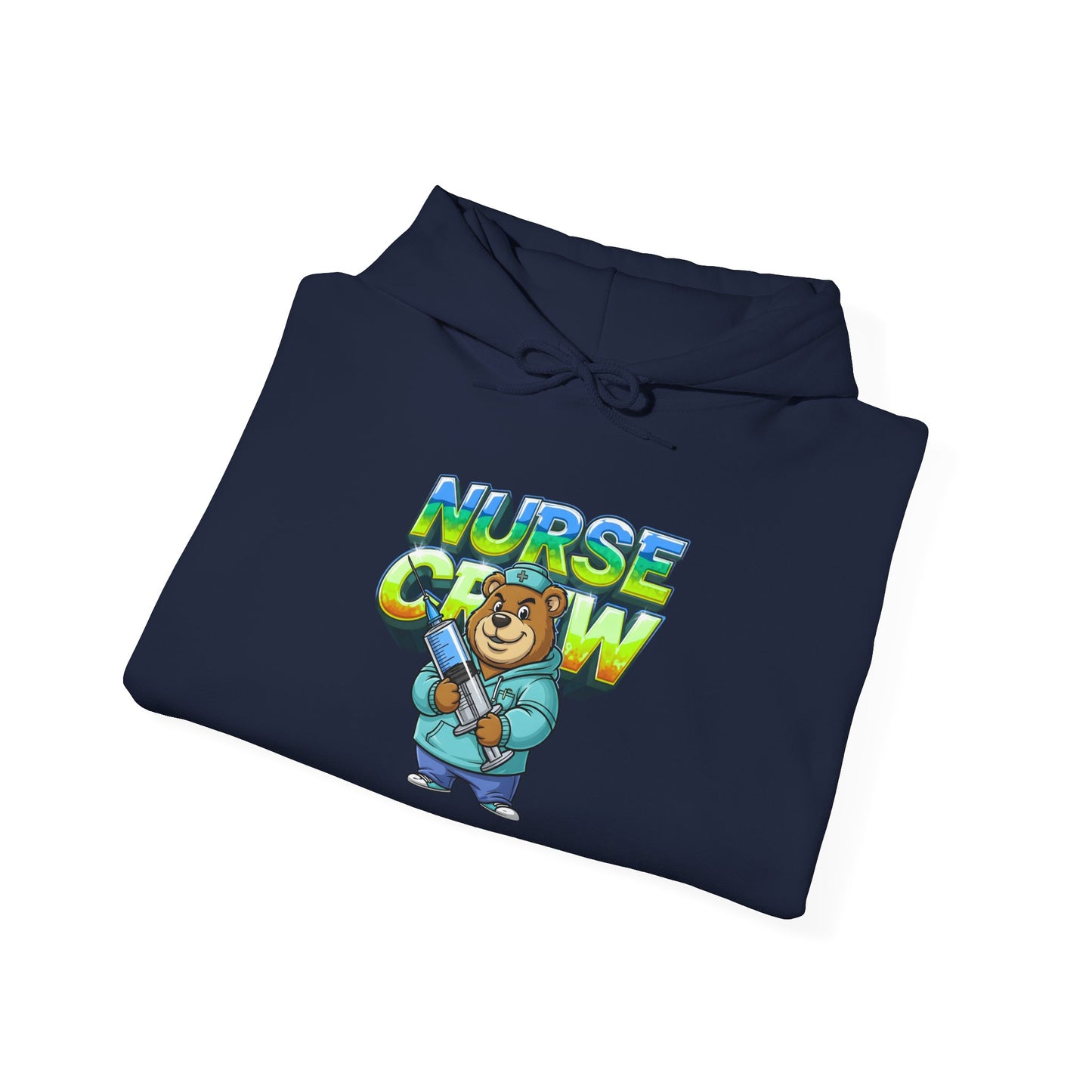 Unisex Nurse Crew Hoodie — Cute Bear Nurse Graphic Pullover
