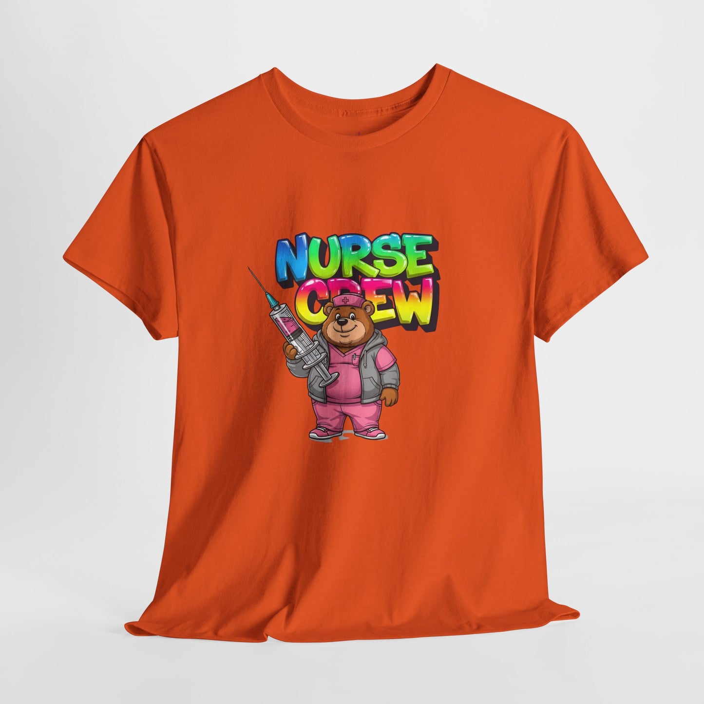 Nurse Crew T-Shirt — Cute Cartoon Nurse Bear Graphic Tee