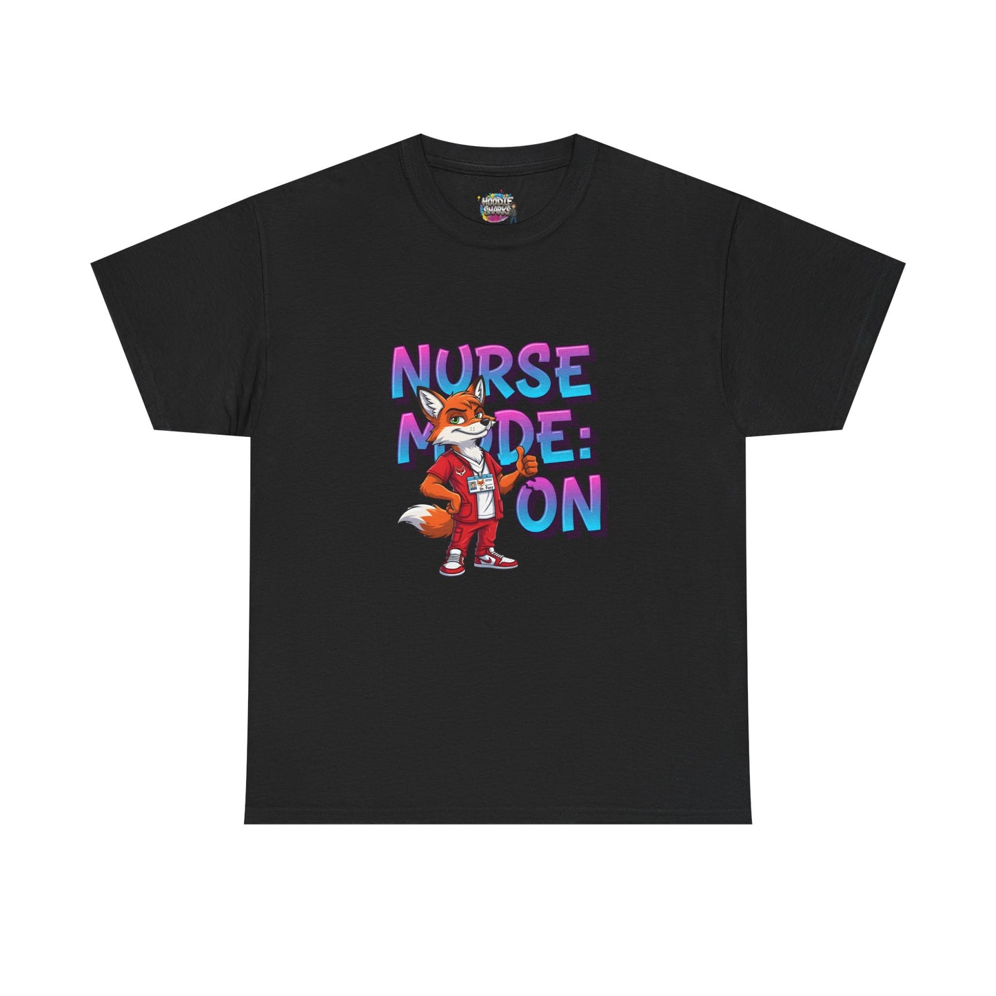 Nurse Mode On T‑Shirt — Cute Fox Nurse Graphic Tee for Nurses & Nursing Students