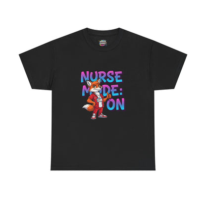 Nurse Mode On T‑Shirt — Cute Fox Nurse Graphic Tee for Nurses & Nursing Students