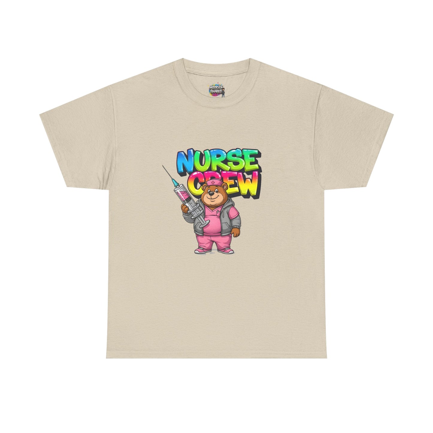 Nurse Crew T-Shirt — Cute Cartoon Nurse Bear Graphic Tee