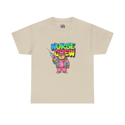 Nurse Crew T-Shirt — Cute Cartoon Nurse Bear Graphic Tee